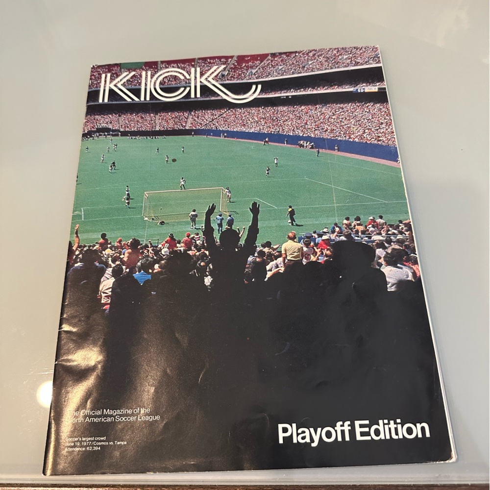 Kick magazine June 19, 1977.  Article previewing Pele’s last game